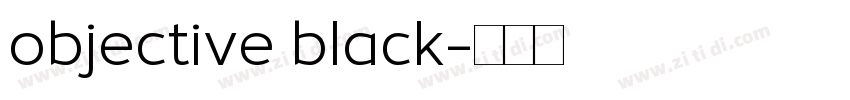 objective black字体转换